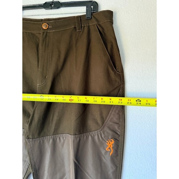 Browning Hunting Pants Men 38X32 Brown Double Knee Pockets Outdoor Workwear Logo - Picture 3 of 4